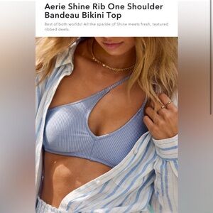 Aerie Shine Ribbed bikini set